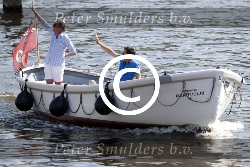 Amsterdam / Ouderkerk aan de Amstel 21 juli 2017
Jort Kelder en Mark Rutte varen met sloep/boot van Jort over de Amstel.