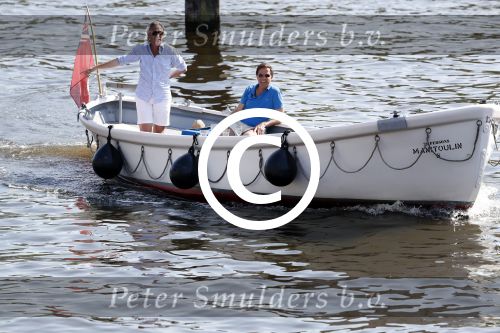 Amsterdam / Ouderkerk aan de Amstel 21 juli 2017
Jort Kelder en Mark Rutte varen met sloep/boot van Jort over de Amstel.
