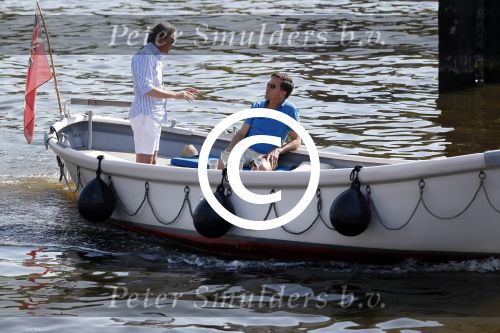 Amsterdam / Ouderkerk aan de Amstel 21 juli 2017
Jort Kelder en Mark Rutte varen met sloep/boot van Jort over de Amstel.