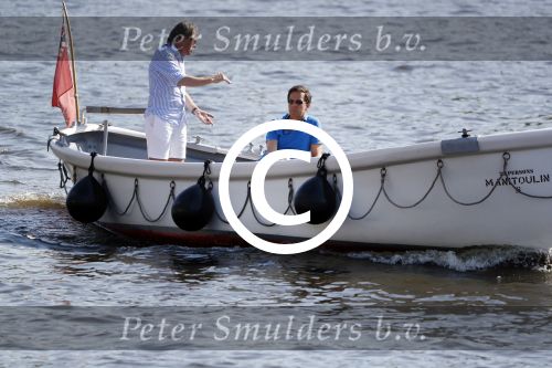 Amsterdam / Ouderkerk aan de Amstel 21 juli 2017
Jort Kelder en Mark Rutte varen met sloep/boot van Jort over de Amstel.