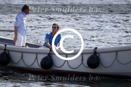 Amsterdam / Ouderkerk aan de Amstel 21 juli 2017
Jort Kelder en Mark Rutte varen met sloep/boot van Jort over de Amstel.