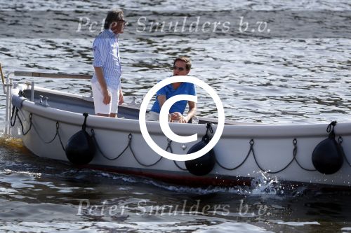 Amsterdam / Ouderkerk aan de Amstel 21 juli 2017
Jort Kelder en Mark Rutte varen met sloep/boot van Jort over de Amstel.
