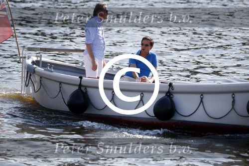 Amsterdam / Ouderkerk aan de Amstel 21 juli 2017
Jort Kelder en Mark Rutte varen met sloep/boot van Jort over de Amstel.