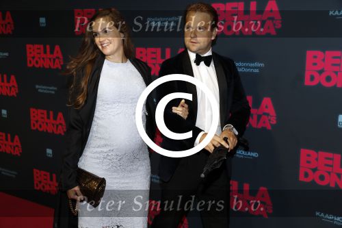 Amsterdam 11 september 2017
Premiere Bella Donna\'s in pathe arena. een zwangere Marly v d Velden met partner
