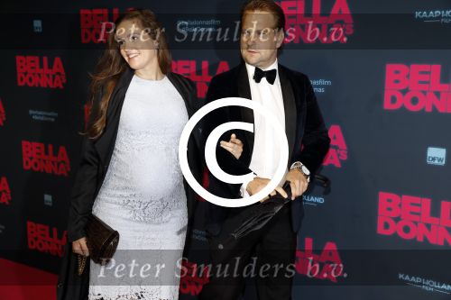 Amsterdam 11 september 2017
Premiere Bella Donna\'s in pathe arena. een zwangere Marly v d Velden met partner