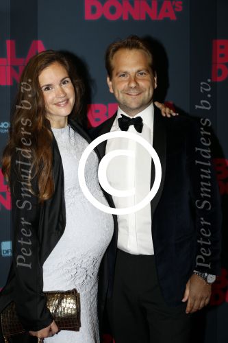 Amsterdam 11 september 2017
Premiere Bella Donna\'s in pathe arena. een zwangere Marly v d Velden met partner