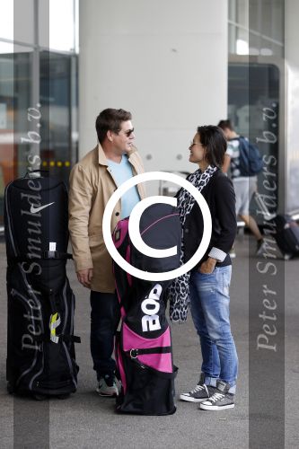 Schiphol 26 juli 2017
Martijn Krabbe en zijn vriendin Noi pakon vertrekken op vakantie naar Mauritius