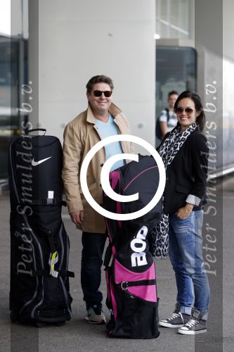 Schiphol 26 juli 2017
Martijn Krabbe en zijn vriendin Noi pakon vertrekken op vakantie naar Mauritius