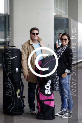 Schiphol 26 juli 2017
Martijn Krabbe en zijn vriendin Noi pakon vertrekken op vakantie naar Mauritius