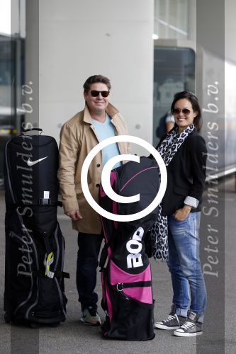 Schiphol 26 juli 2017
Martijn Krabbe en zijn vriendin Noi pakon vertrekken op vakantie naar Mauritius