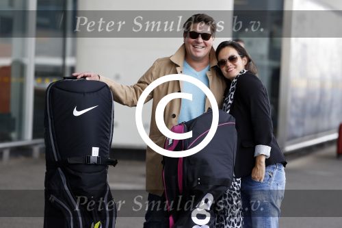 Schiphol 26 juli 2017
Martijn Krabbe en zijn vriendin Noi pakon vertrekken op vakantie naar Mauritius