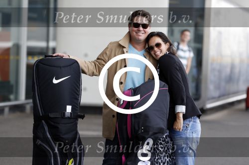 Schiphol 26 juli 2017
Martijn Krabbe en zijn vriendin Noi pakon vertrekken op vakantie naar Mauritius