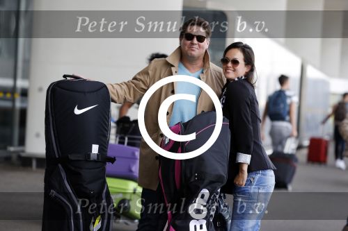 Schiphol 26 juli 2017
Martijn Krabbe en zijn vriendin Noi pakon vertrekken op vakantie naar Mauritius
