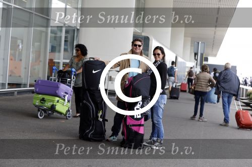 Schiphol 26 juli 2017
Martijn Krabbe en zijn vriendin Noi pakon vertrekken op vakantie naar Mauritius