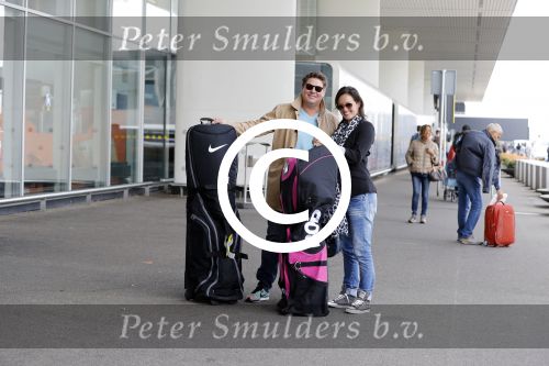 Schiphol 26 juli 2017
Martijn Krabbe en zijn vriendin Noi pakon vertrekken op vakantie naar Mauritius