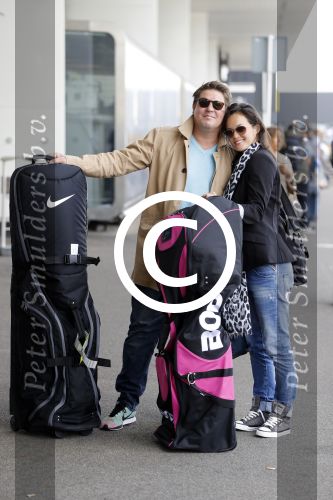 Schiphol 26 juli 2017
Martijn Krabbe en zijn vriendin Noi pakon vertrekken op vakantie naar Mauritius