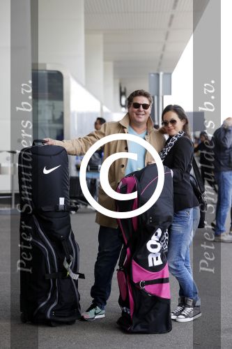 Schiphol 26 juli 2017
Martijn Krabbe en zijn vriendin Noi pakon vertrekken op vakantie naar Mauritius