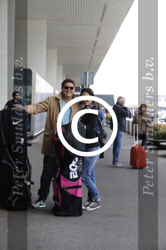 Schiphol 26 juli 2017
Martijn Krabbe en zijn vriendin Noi pakon vertrekken op vakantie naar Mauritius