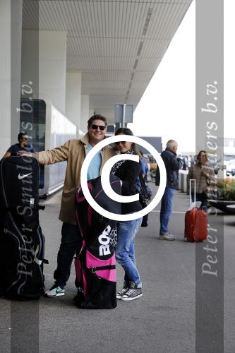 Schiphol 26 juli 2017
Martijn Krabbe en zijn vriendin Noi pakon vertrekken op vakantie naar Mauritius