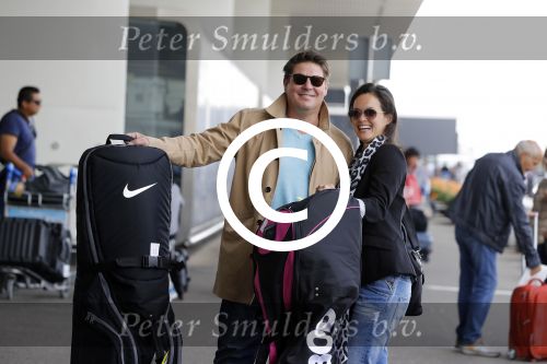 Schiphol 26 juli 2017
Martijn Krabbe en zijn vriendin Noi pakon vertrekken op vakantie naar Mauritius