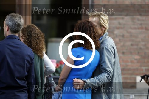 Leiden 2 juli 2017 
Jochem Myjer en zijn vriendin Marloes Novan vieren de 40e verjaardag van Jochem met familie en vrienden. Menno Bentveld met vrouw