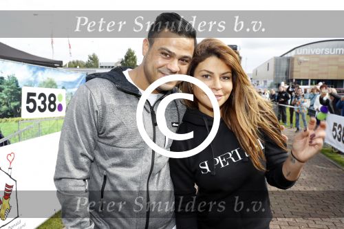 Amsterdam 9 september 2017
Edwin Evers staat op Run van radio 538 bij het Science park. Olcay Gulsen met vriend Frans