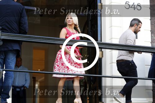 Amsterdam 3 september 2017  
Pamela Anderson vertrekt uit het Waldorf Astoria Hotel