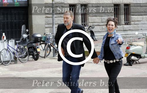 Amsterdam 1 juli 2017
Patricia Steur met haar vriend op straat in Amsterdam
