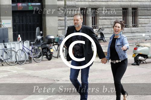 Amsterdam 1 juli 2017
Patricia Steur met haar vriend op straat in Amsterdam