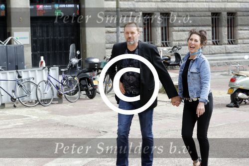Amsterdam 1 juli 2017
Patricia Steur met haar vriend op straat in Amsterdam