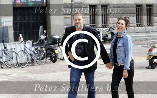 Amsterdam 1 juli 2017
Patricia Steur met haar vriend op straat in Amsterdam