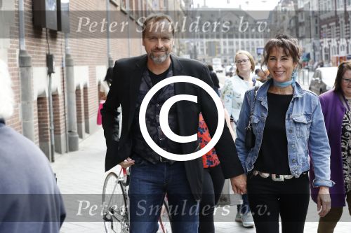 Amsterdam 1 juli 2017
Patricia Steur met haar vriend op straat in Amsterdam