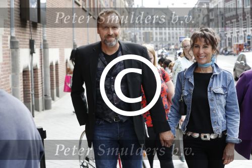 Amsterdam 1 juli 2017
Patricia Steur met haar vriend op straat in Amsterdam