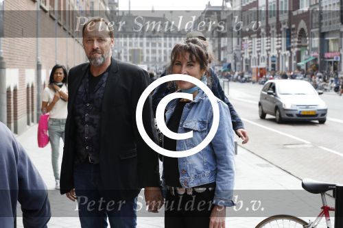 Amsterdam 1 juli 2017
Patricia Steur met haar vriend op straat in Amsterdam