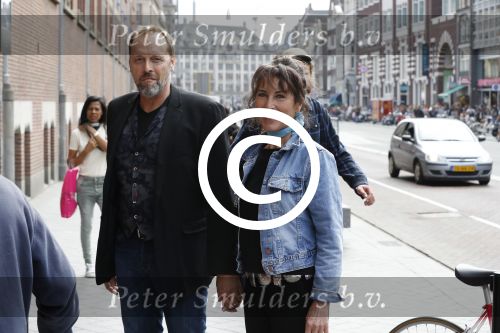 Amsterdam 1 juli 2017
Patricia Steur met haar vriend op straat in Amsterdam