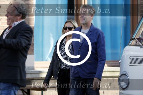 Leiden 2 juli 2017 
Jochem Myjer en zijn vriendin Marloes Novan vieren de 40e verjaardag van Jochem met familie en vrienden. Peter Heerschop met vrouw