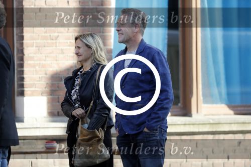 Leiden 2 juli 2017 
Jochem Myjer en zijn vriendin Marloes Novan vieren de 40e verjaardag van Jochem met familie en vrienden. Peter Heerschop met vrouw