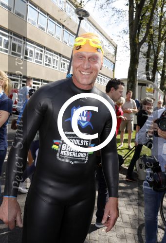 Amsterdam 3 september 2017  
ALS Cityswim in de amsterdamse grachten. Rintje Ritsma