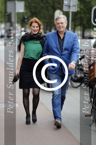 Amsterdam 15 juli 2017
Frits Huffnagel viert zijn 50e verjaardag. Roelof Hemmen met vriendin
