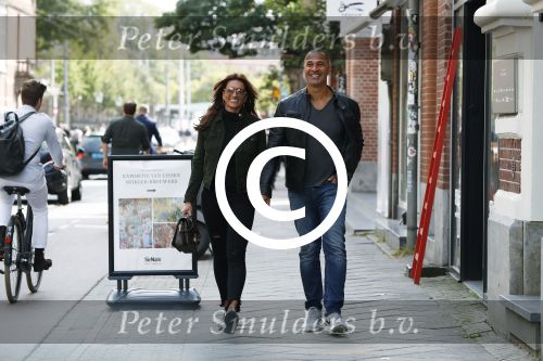 Amsterdam 7 september 2017 
Ruud Gullit met zijn vriendin Karin de Rooy op de pc hooftstraat