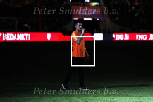 Amsterdam 6 mei 2018
Nederland-Peru 2-1 . Afscheidswedstrijd Wesley Sneijder . Zijn vrouw Yolanthe Sneijder Cabau en zoons Jessey en Xess Xava zijn natuurlijk aanwezig. Andre Hazes en Jarno Hofland