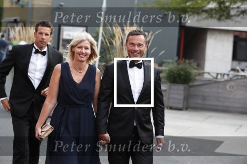Hilversum 3 september 2018
Telegraaf voetballer van het jaar in studio 21. Arnoud Zuiderdorp met vrouw
