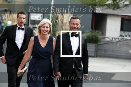 Hilversum 3 september 2018
Telegraaf voetballer van het jaar in studio 21. Arnoud Zuiderdorp met vrouw