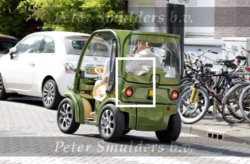 Amsterdam 1 augustus 2018
Connie Witteman en partner Eugene v Dun in hun nieuwe Connieâ€™s Creative Car Concept karrteje (Biro)