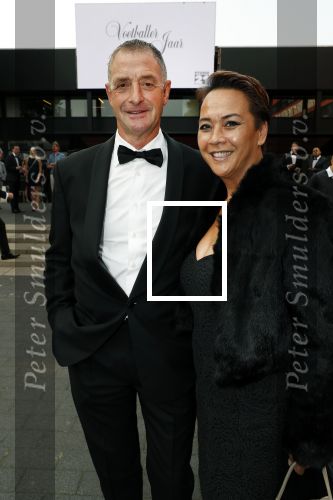 Hilversum 3 september 2018
Telegraaf voetballer van het jaar in studio 21. Ernie Brandts met vrouw