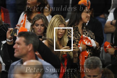 Amsterdam 6 mei 2018
Nederland-Peru 2-1 . Afscheidswedstrijd Wesley Sneijder . Zijn vrouw Yolanthe Sneijder Cabau en zoons Jessey en Xess Xava zijn natuurlijk aanwezig. Estelle Cruyff
