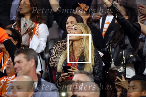 Amsterdam 6 mei 2018
Nederland-Peru 2-1 . Afscheidswedstrijd Wesley Sneijder . Zijn vrouw Yolanthe Sneijder Cabau en zoons Jessey en Xess Xava zijn natuurlijk aanwezig. Estelle Cruyff