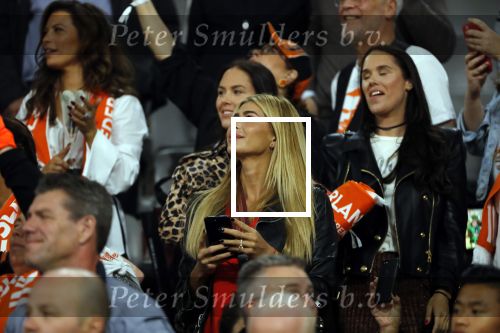 Amsterdam 6 mei 2018
Nederland-Peru 2-1 . Afscheidswedstrijd Wesley Sneijder . Zijn vrouw Yolanthe Sneijder Cabau en zoons Jessey en Xess Xava zijn natuurlijk aanwezig. Estelle Cruyff