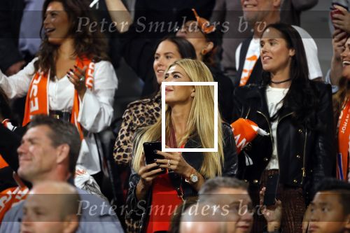 Amsterdam 6 mei 2018
Nederland-Peru 2-1 . Afscheidswedstrijd Wesley Sneijder . Zijn vrouw Yolanthe Sneijder Cabau en zoons Jessey en Xess Xava zijn natuurlijk aanwezig. Estelle Cruyff