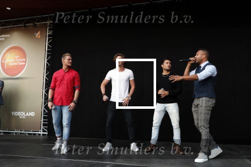 Hilversum 30 augustus 2018
Eerste aflevering GTST (goede tijden slechte tijden) in de bioscoop in Hilversum. GTST boyband Doria Bindels Ferry Doedens Everon Jackson Hooi en Alkan Coklu